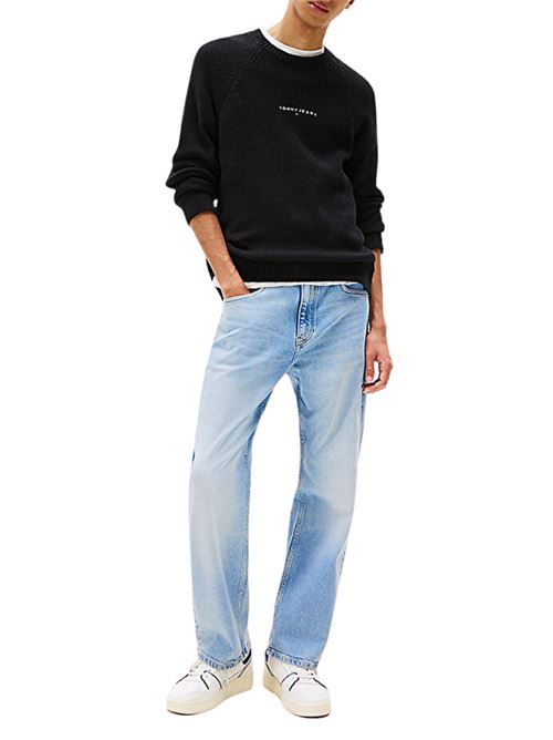 Maglioncino nero in cotone Tommy Jeans | DM0DM21655BDS